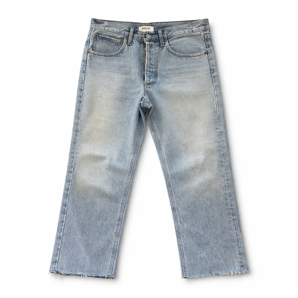 AGOLDE 90’s High Rise Straight Leg Jean – Fall Out Wash – Raw Hem – Size 25